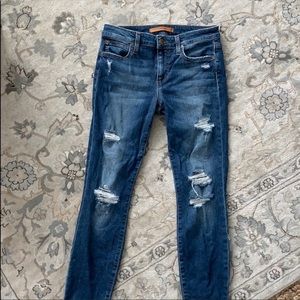 Joe’s Jeans The Icon mid-rise ripped skinny jeans